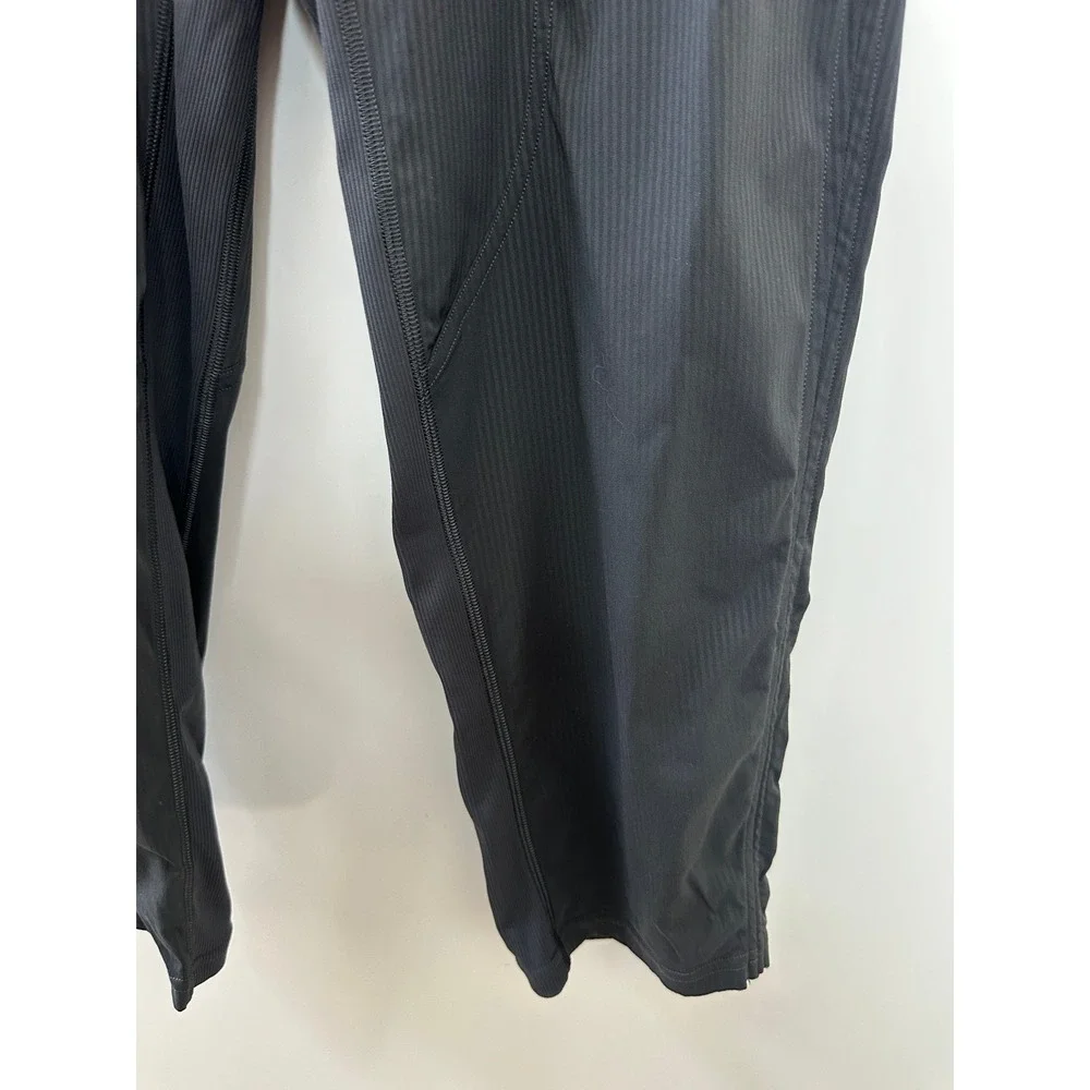 Lululemon Dance Studio Crop Pants 25" Size 6 Graphite Gray Stripe Lightweight - Picture 6 of 16
